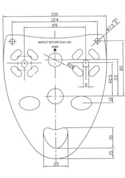 Disegno quotato del carrello ZT-01-B