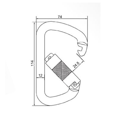 2480TL steel safety carabiner, second view