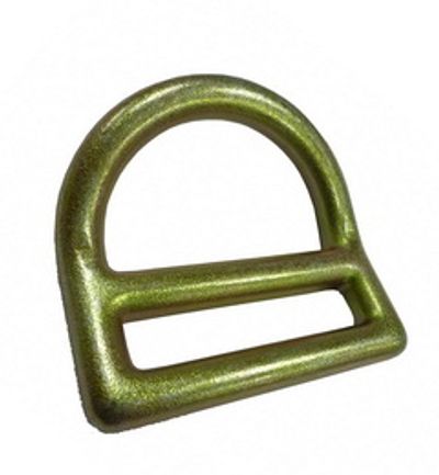 2250-25D steel D-ring with gold-coloured finish