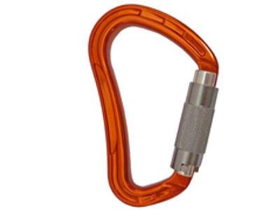 Mousqueton A12224KTL orange en aluminium 7075 à verrouillage automatique