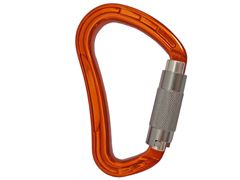 Moschettone twist-lock A12224KTL in alluminio 7075 arancione
