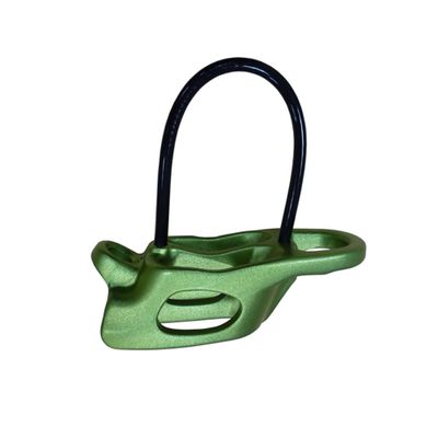 Appareil d'assurage AB-037 vert en aluminium avec câble de maintien