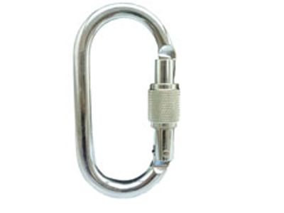 2442KSG zinc-plated steel screw-lock carabiner, second view