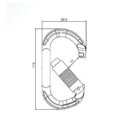 Plano de dimensiones del A12110KTL, 115 x 59.5 mm