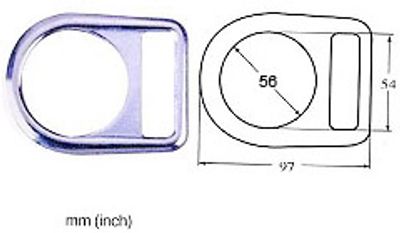 403 drop forged steel flat delta ring, photo and dimension drawing