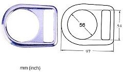 403 drop forged steel flat delta ring, photo and dimension drawing
