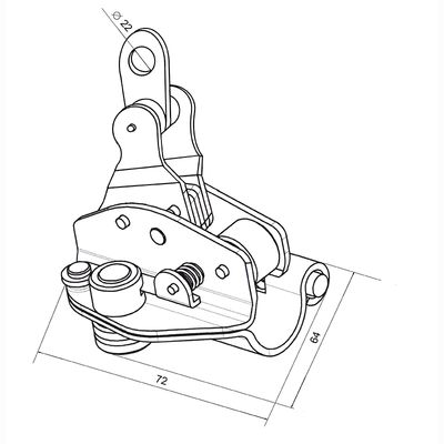 623-78 steel rope grab with 7/8 in eye, second view