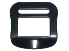 AR026-1 black aluminium double back buckle