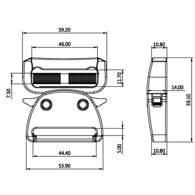 A838 buckle dimension drawing