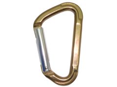 A716KNS bronze-coloured aluminium straight-gate carabiner