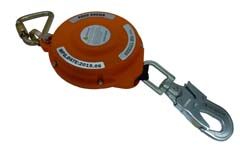 Dispositivo anticaduta retrattile SRL-6 con carter arancione e gancio con girella