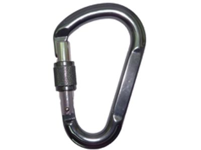 Mousqueton à vis A12120KSG gris en forme de poire en aluminium