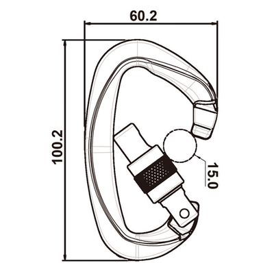 Plano de dimensiones del AL-9628 con apertura de 15 mm