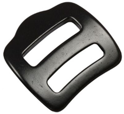 Fibbia a doppia asola A2784 in alluminio nero
