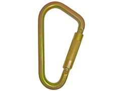 Großer Twist-Lock-Karabiner 2307TL aus verzinktem Stahl mit seitlich schwenkendem Schnapper