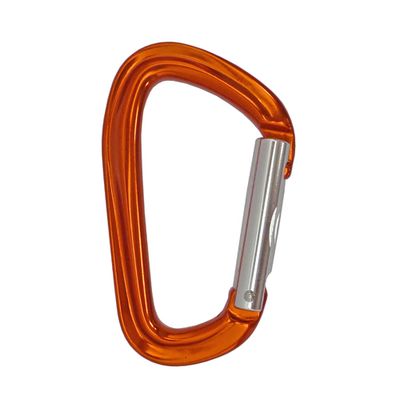 Mousqueton à doigt droit A005KNS orange en aluminium 7075