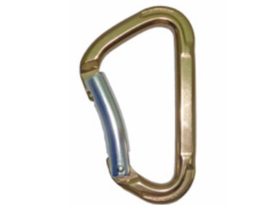 Mousqueton à doigt courbe A716KNB en aluminium couleur bronze