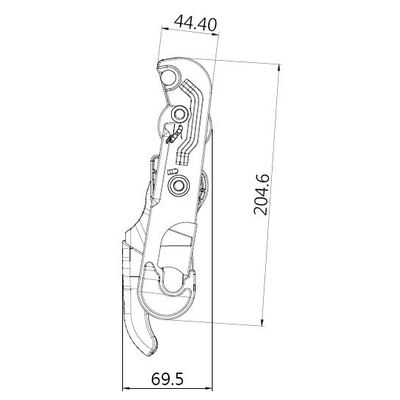 Plano de dimensiones del descensor A904