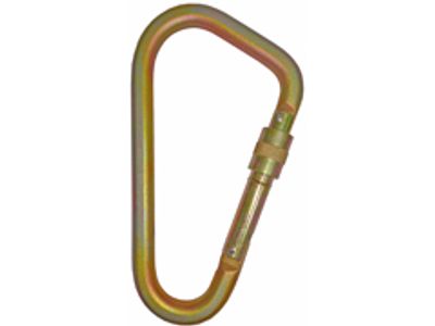 Großer Karabiner 2307SG aus verzinktem Stahl mit Schraubverschluss und seitlich schwenkendem Schnapper