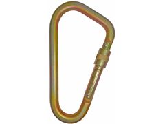 Großer Karabiner 2307SG aus verzinktem Stahl mit Schraubverschluss und seitlich schwenkendem Schnapper