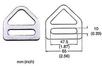 116 sheet alloy steel D-ring, photo and dimension drawing