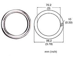 O-Ring 407 aus geschmiedetem legiertem Stahl, Foto und Maßzeichnung