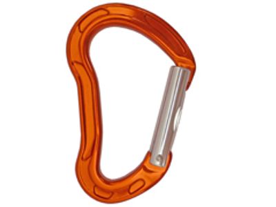 Moschettone a leva dritta A12222KNS in alluminio 7075 arancione