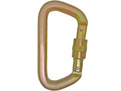 2200SG D-shape galvanised steel screw-lock carabiner