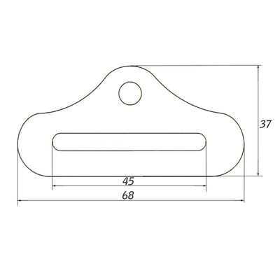 PA-004 webbing plate dimension drawing
