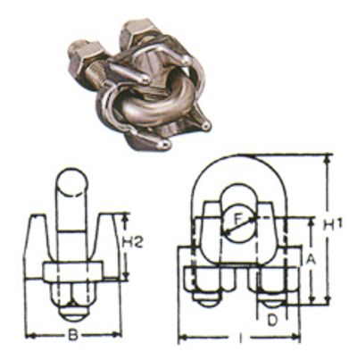 Drahtseilklemme SS9201_1 aus Edelstahl 316
