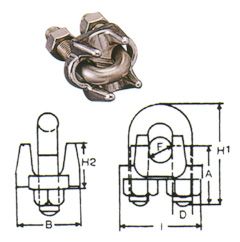 Sujetacables SS9201_1 de acero inoxidable 316