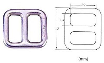 231 drop forged steel adjuster buckle, photo and dimension drawing