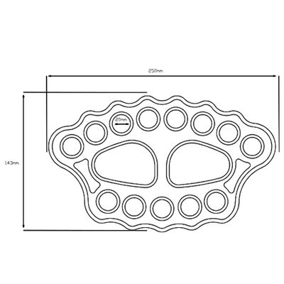 A003 rigging plate dimension drawing