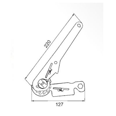 SL-200 ratchet dimension drawing