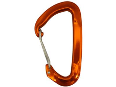 Moschettone a leva a filo B275WR in alluminio arancione