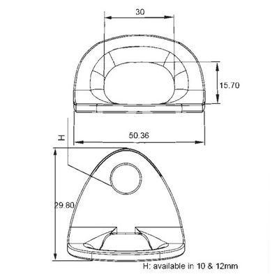 Plano de dimensiones de la chapa 745-SS