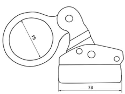 Mitlaufendes Auffanggerät SS627-2 aus Edelstahl mit 2-Zoll-Öse, zweite Ansicht