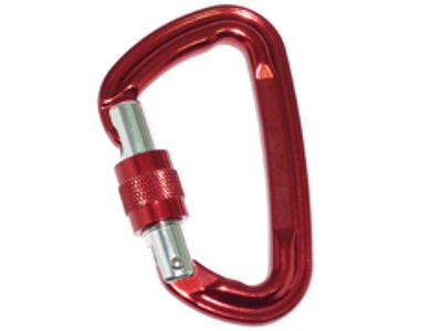 Mousqueton à vis A740KSG rouge en aluminium