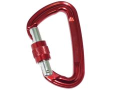Roter Aluminiumkarabiner A740KSG mit Schraubverschluss