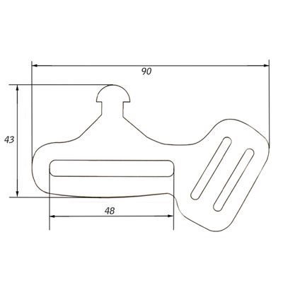 Plano de dimensiones de la placa adaptadora PA-002