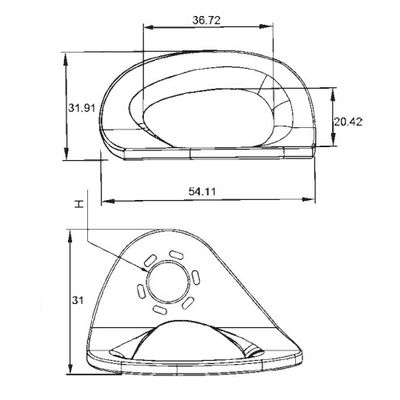 Disegno quotato della placchetta 705H