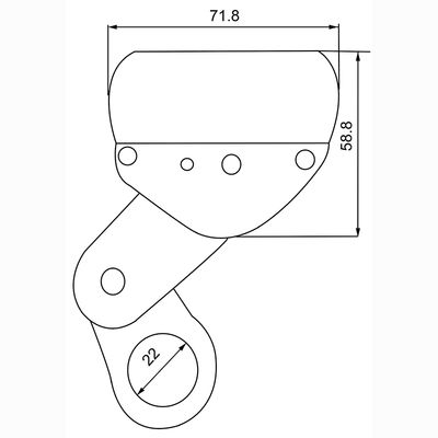 620 zinc-plated steel rope grab with eye, second view