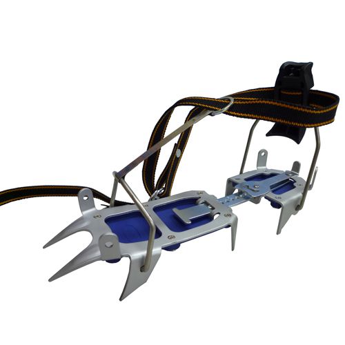 CRM-10-S steel 10-point step-in crampon with anti-snow plates, product photo
