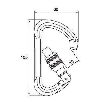 Plano de dimensiones del A716KSG con apertura de 16 mm