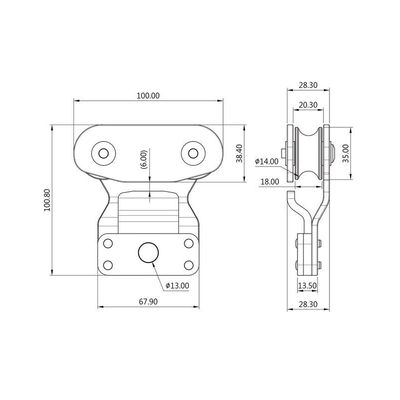 Carrello per linea vita aerea SS977 con grillo SS912, seconda vista