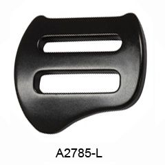 A2785 black aluminium double slot buckle, A2785-L version