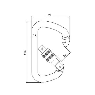 2480SG steel safety carabiner, second view