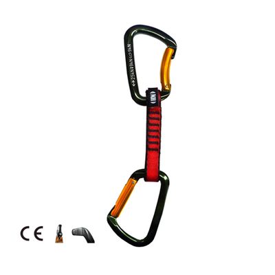 Rinvio A715QD con due moschettoni in alluminio e anello di fettuccia in nylon, foto del prodotto