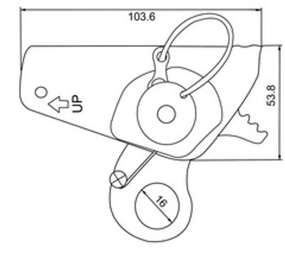 A631 aluminium alloy fall-arrest rope grab, second view