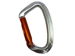 Moschettone in alluminio A11096KNS con leva dritta arancione